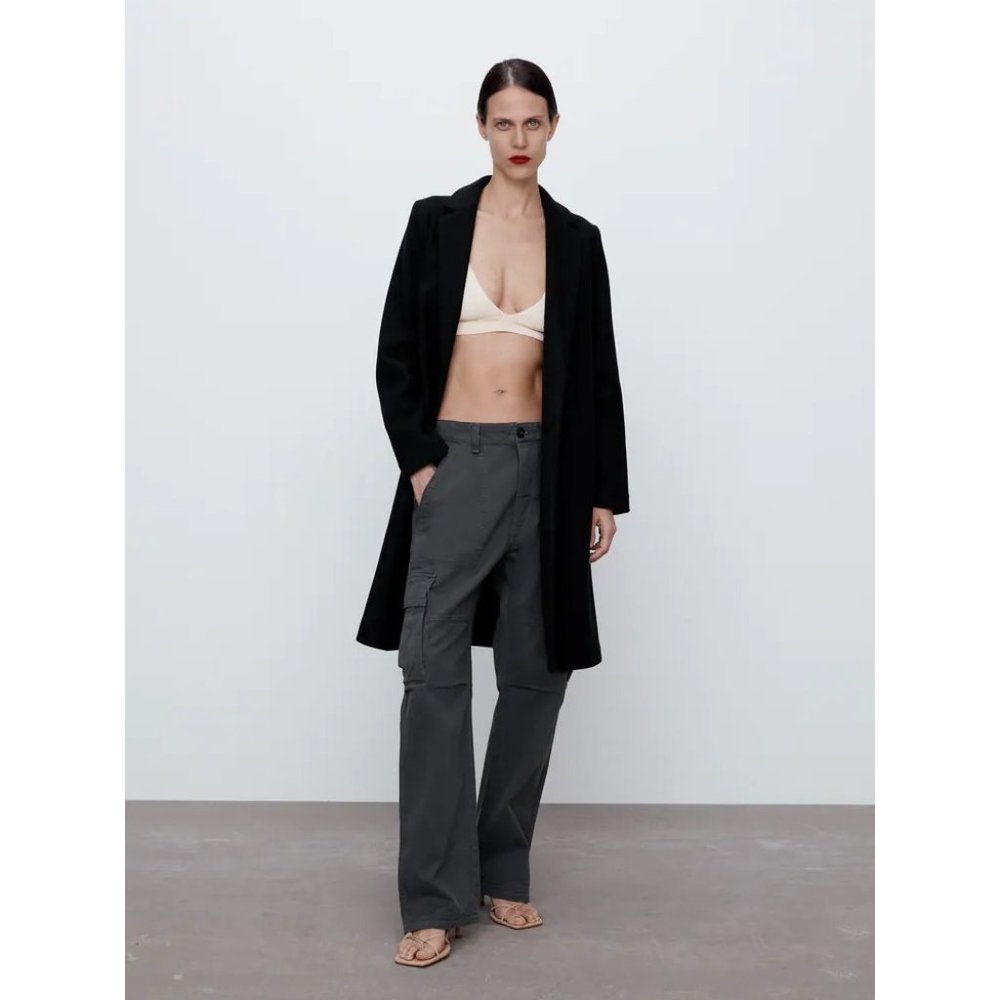 NWT Zara Jacket  with Lapel Collar and Long Sleeves